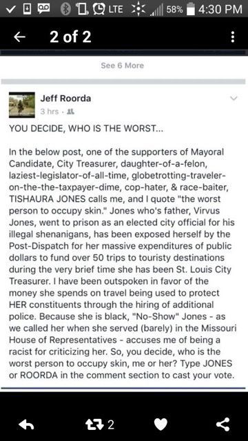 Jeff Roorda Facebook post